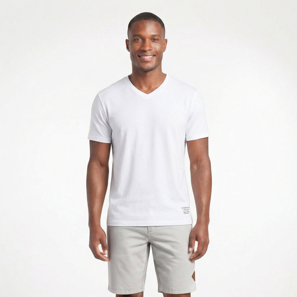 Camisa Casual com Gola V