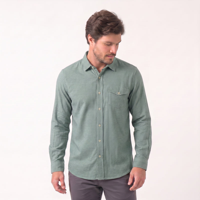 Camisa Social Manga Longa Flanelada