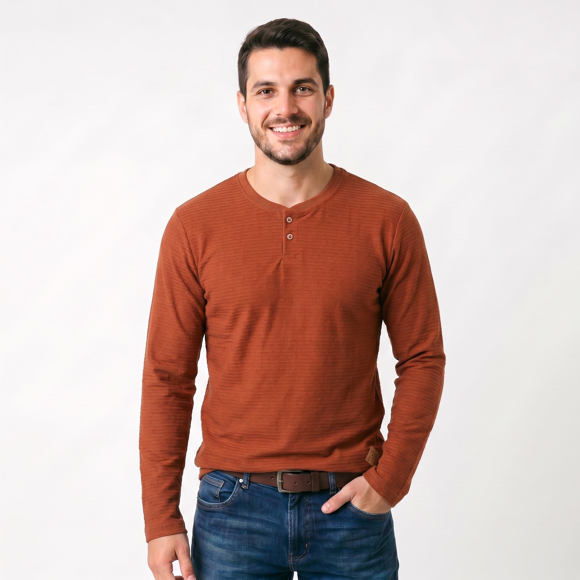 Camisa Gola Portuguesa 2 Botões Manga Longa