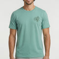 Camiseta de Malha com Silk Folhas