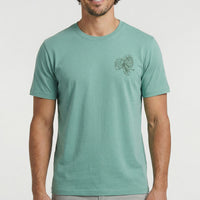 Camiseta de Malha com Silk Folhas