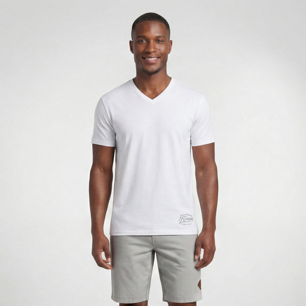 Camiseta Gola V Transpassada Lisa