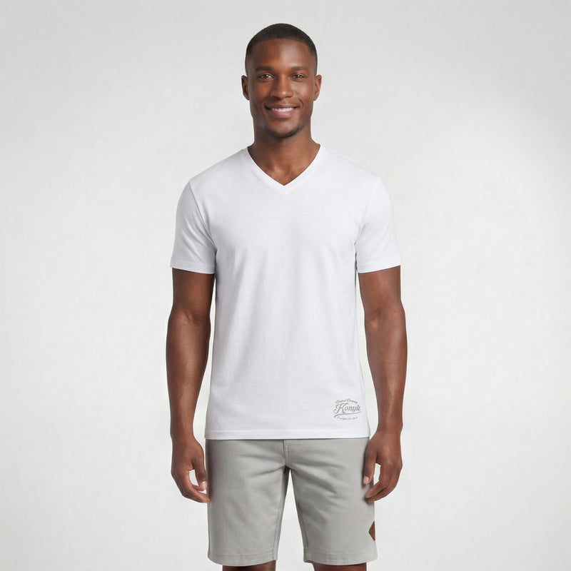 Camiseta Gola V Transpassada Lisa