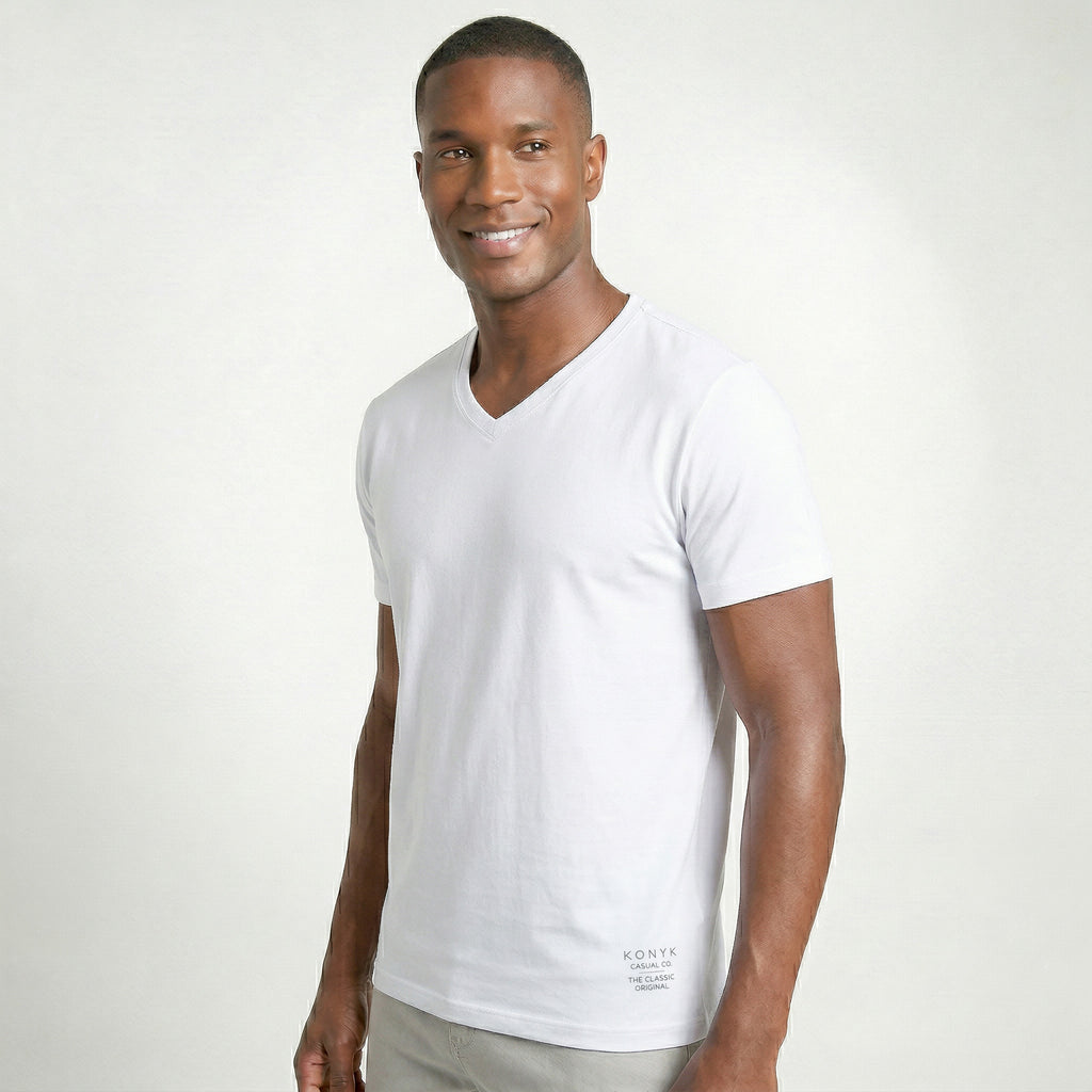 Camisa Casual com Gola V