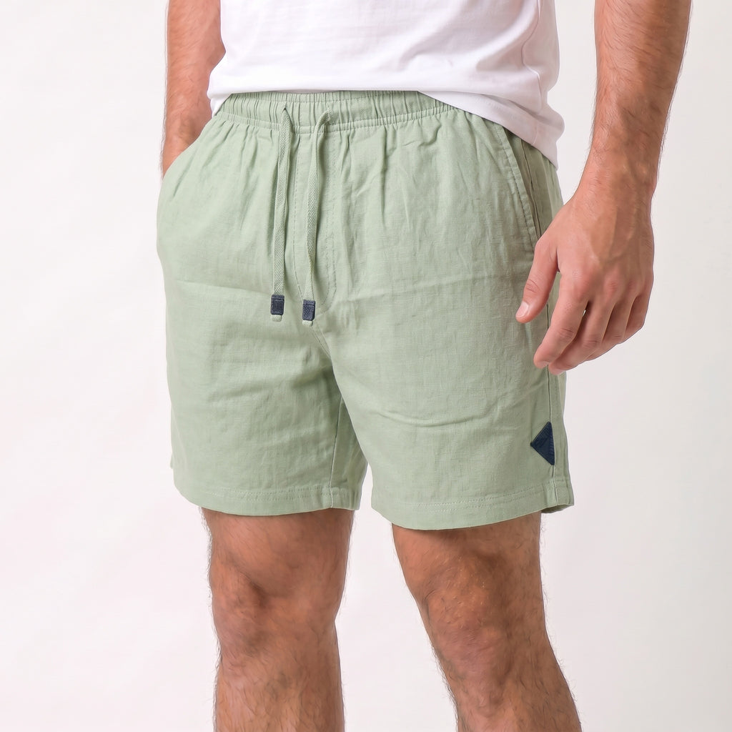Short Elástico com Linho
