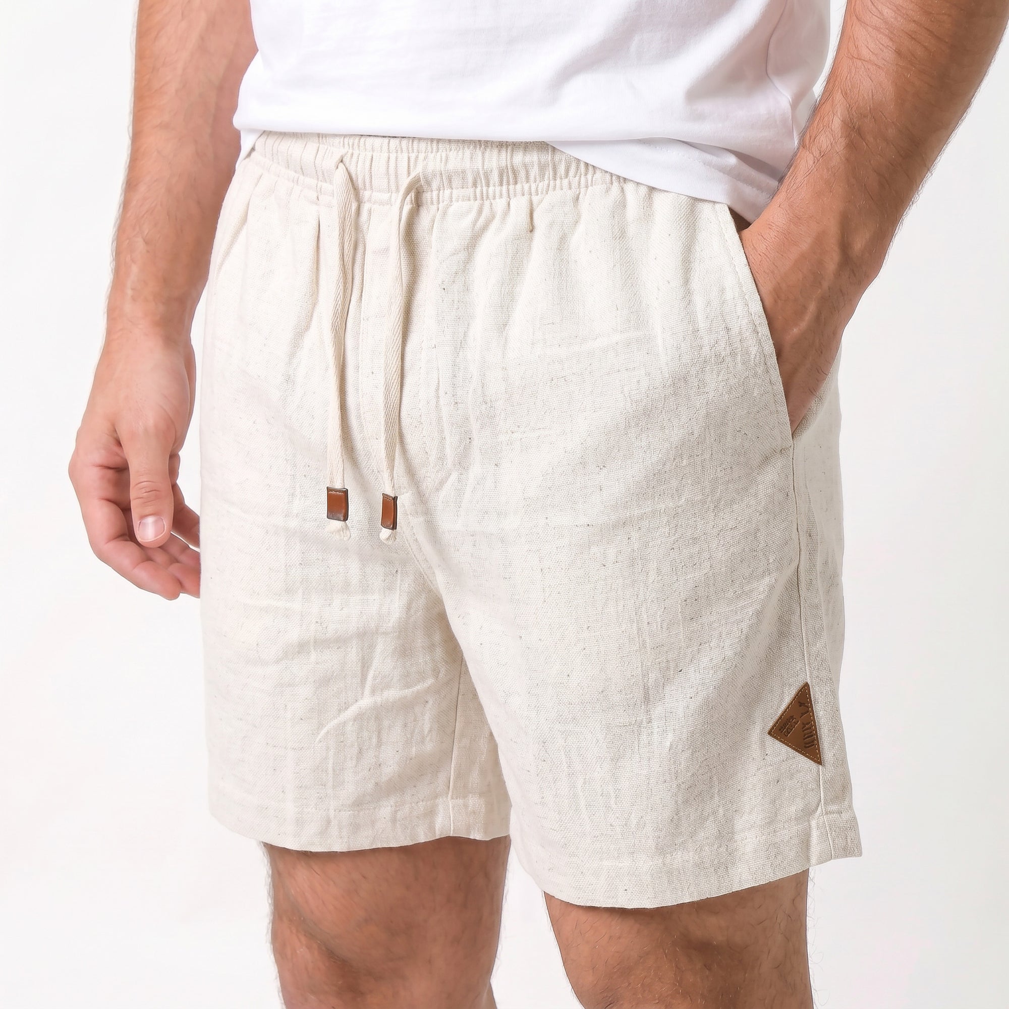 Short Elástico com Linho