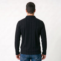Camisa Polo Patô 2 Botões Manga Longa Texturizada