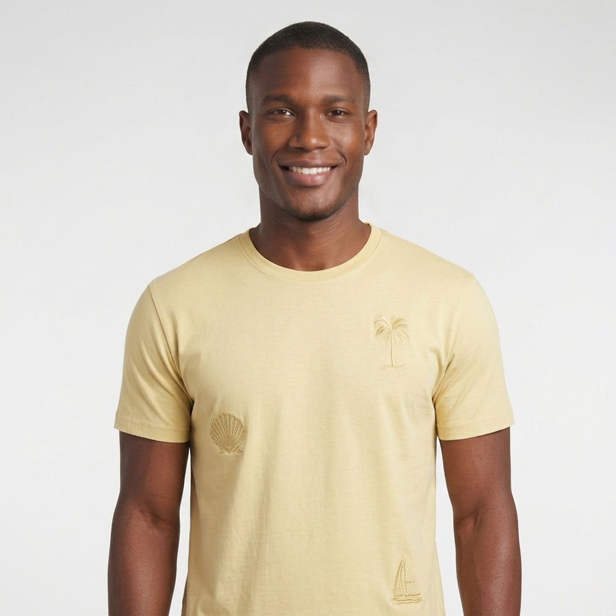 Camiseta Casual Bordada