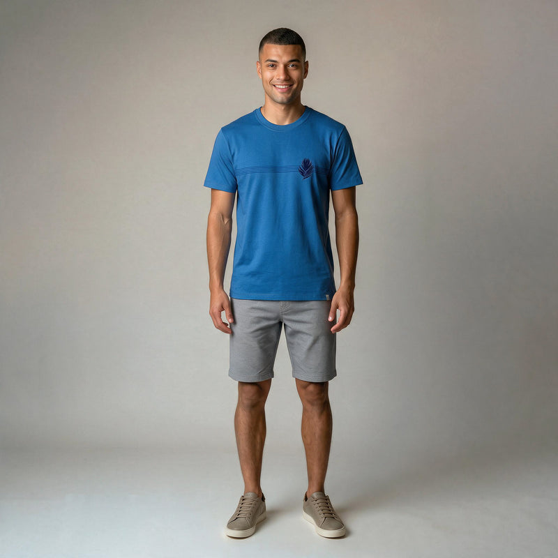 Camiseta Silk Casual – Azul Índigo