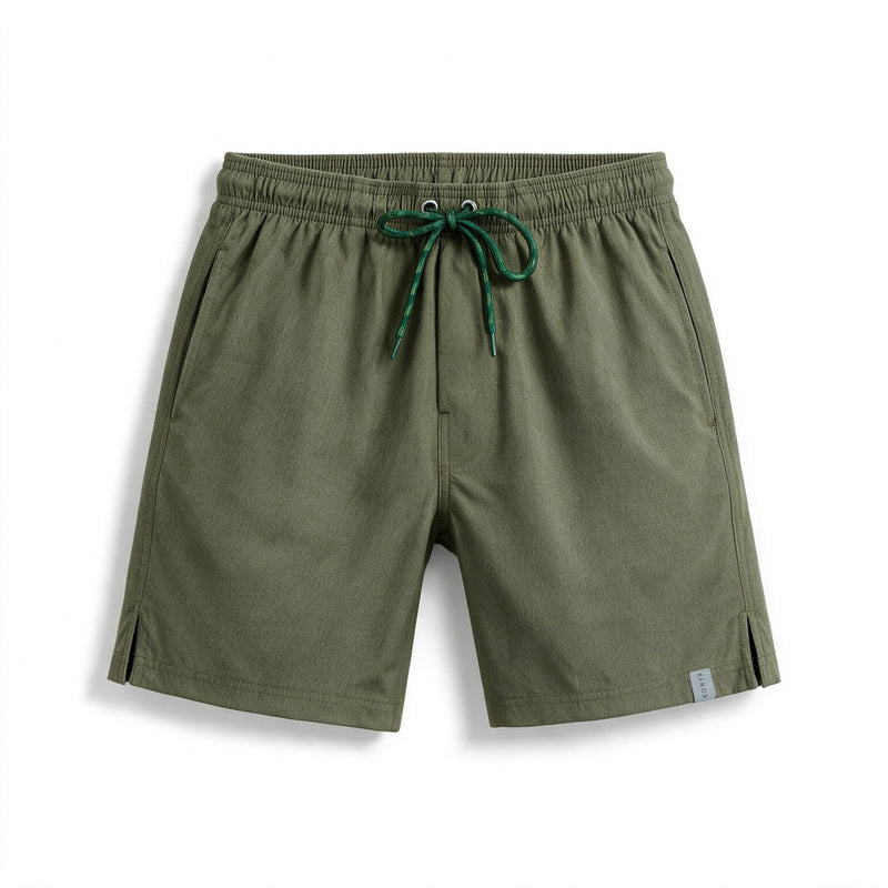 Short Elástico Mescla Microfibra – Verde
