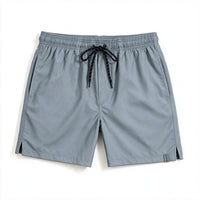 Short Elástico Mescla Microfibra – Cinza Claro