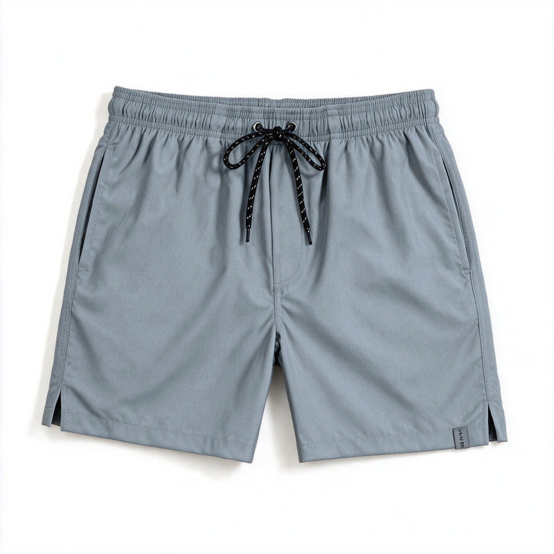 Short Elástico Mescla Microfibra – Cinza Claro