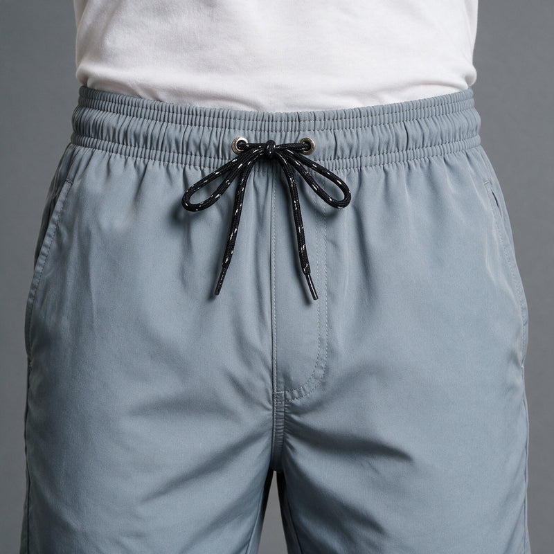 Short Elástico Mescla Microfibra – Cinza Claro