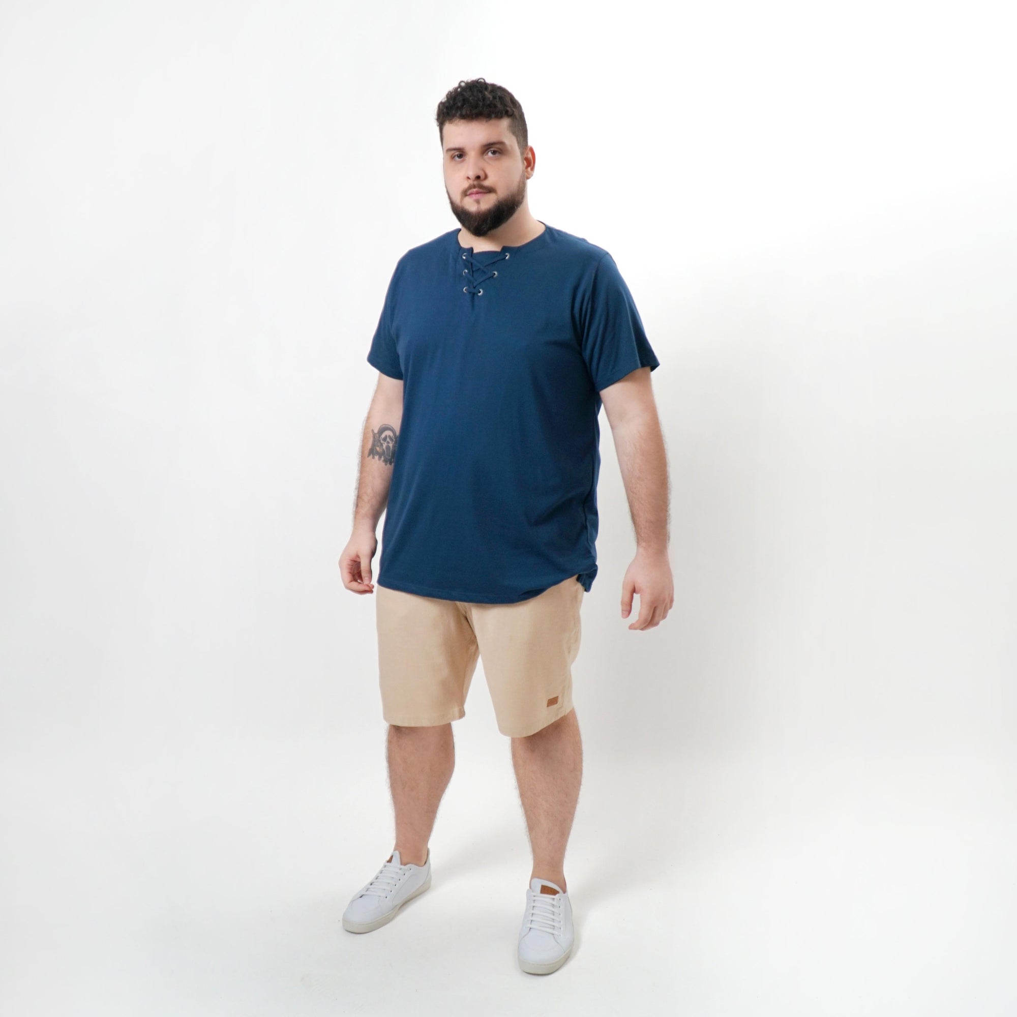 Bermuda Masculina em Linho Isla My Size