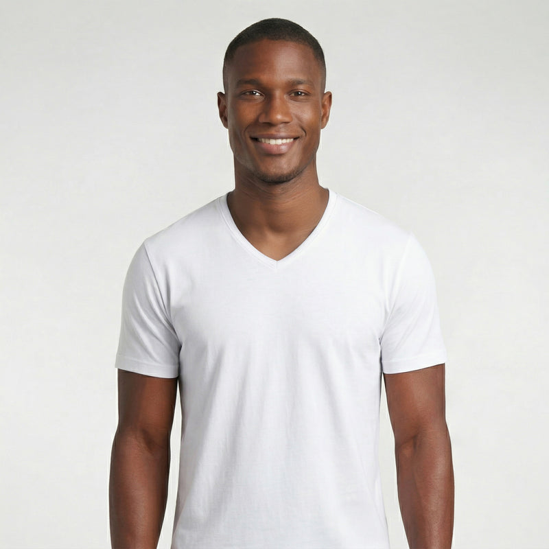 Camiseta Gola V Transpassada Lisa