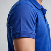 Polo Malha Casual 2 Botões – Azul Royal
