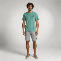 Camiseta de Malha com Silk Folhas