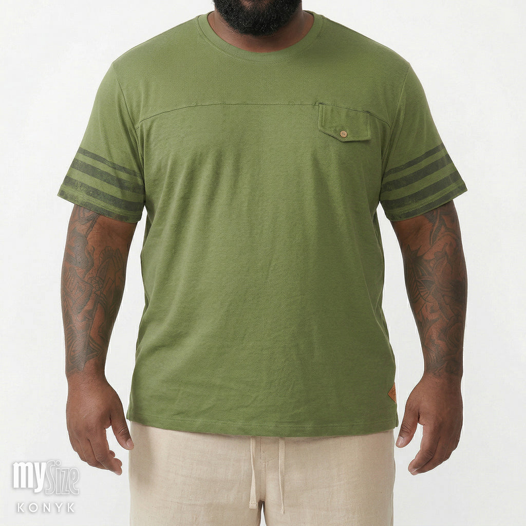 Camiseta Casual com Recorte e Lapela - My Size