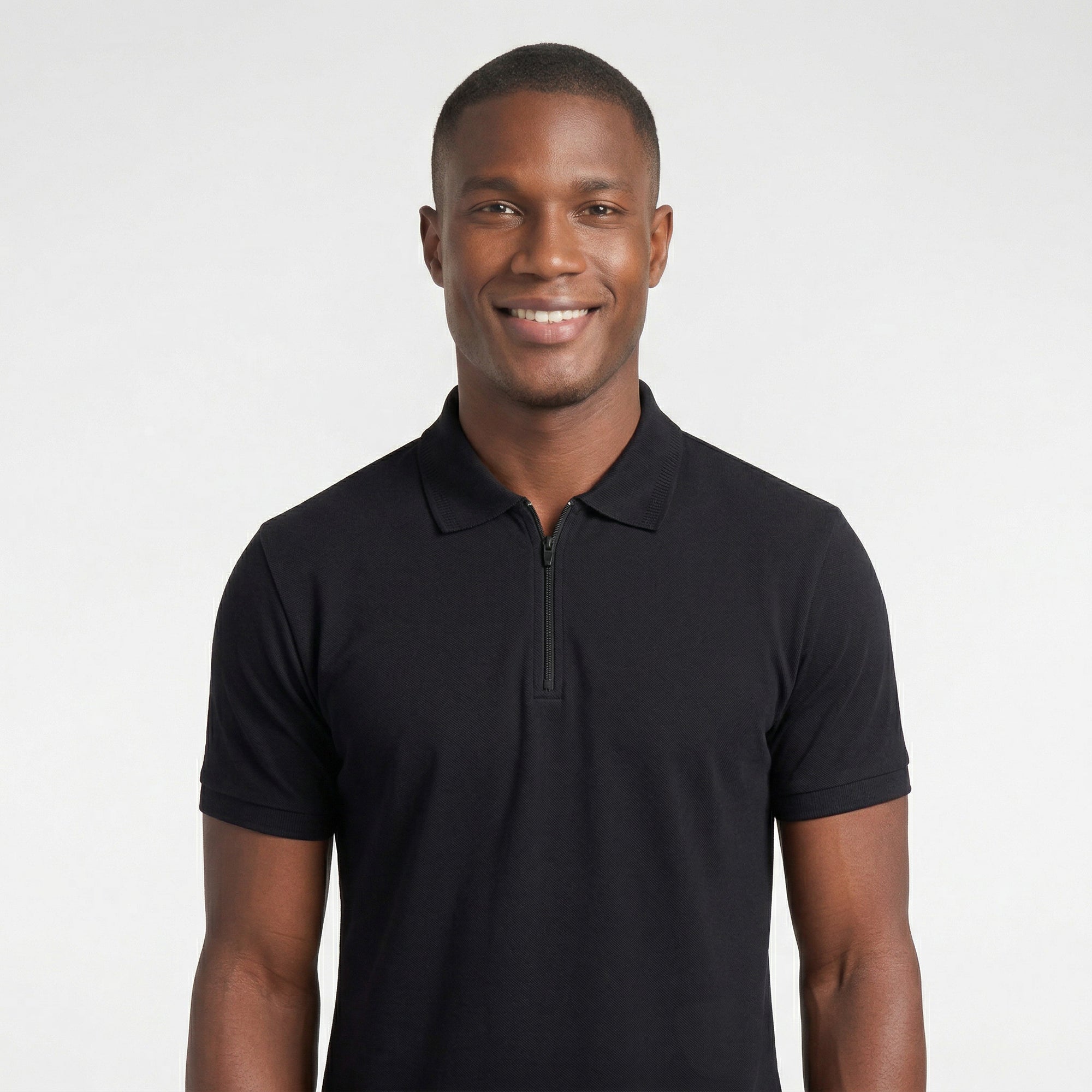 Polo Casual Gola com Zíper