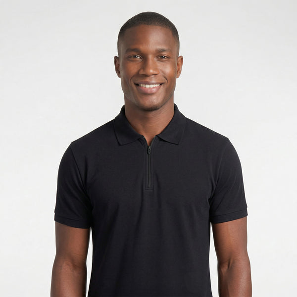 Polo Casual Gola com Zíper