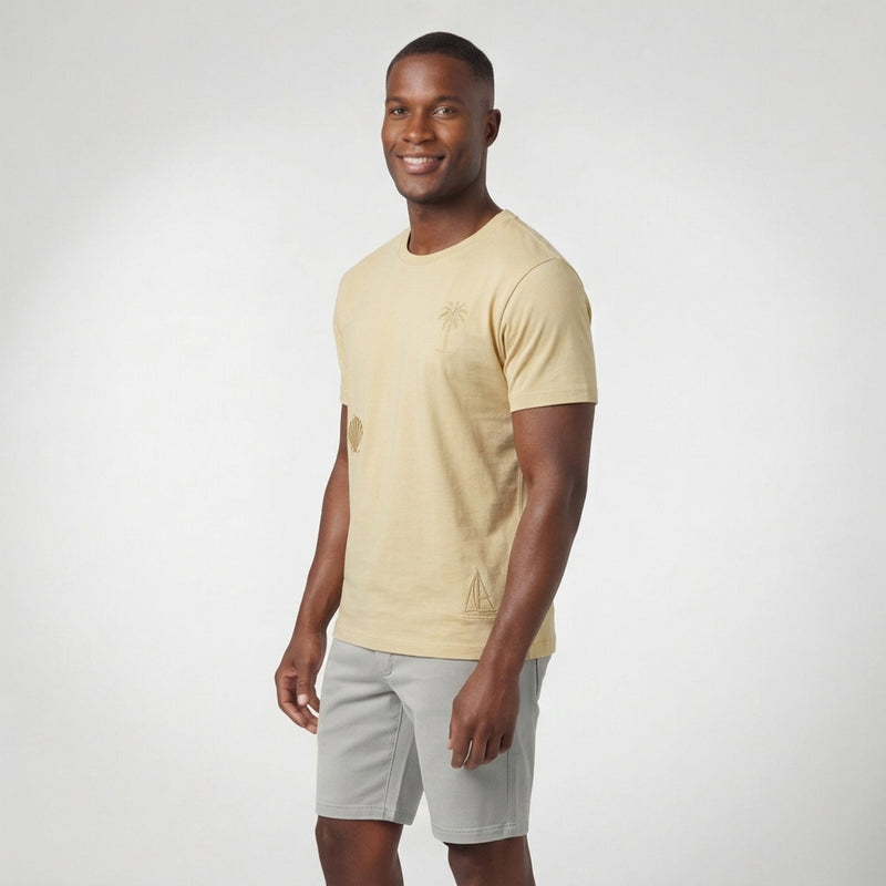 Camiseta Casual Bordada