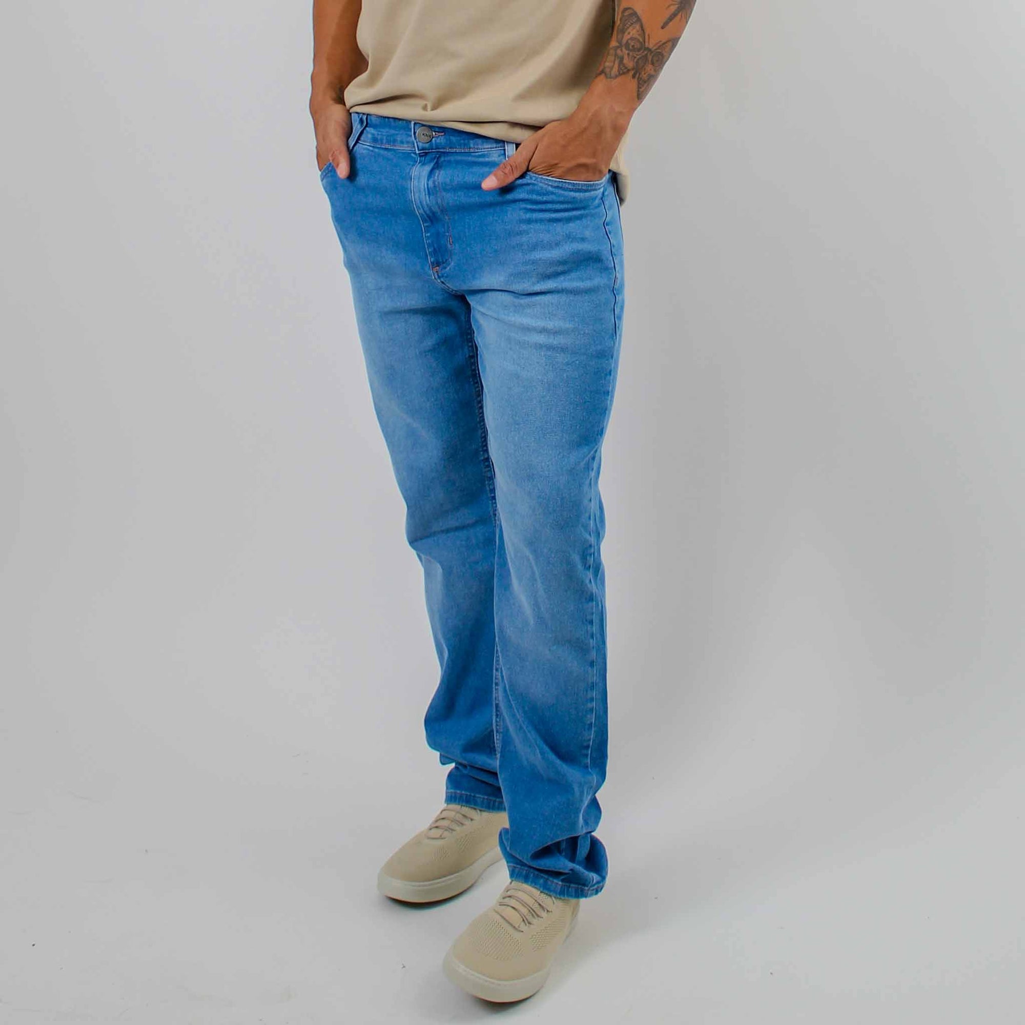 Calça Jeans Masculina Reta
