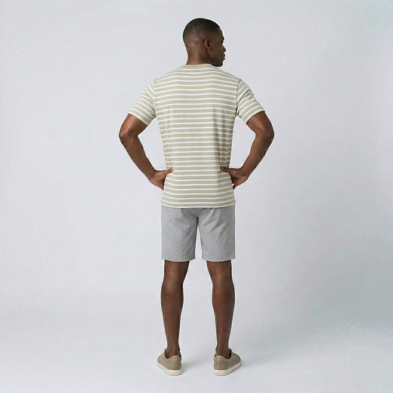 Camiseta Listrada Gola Transpassada