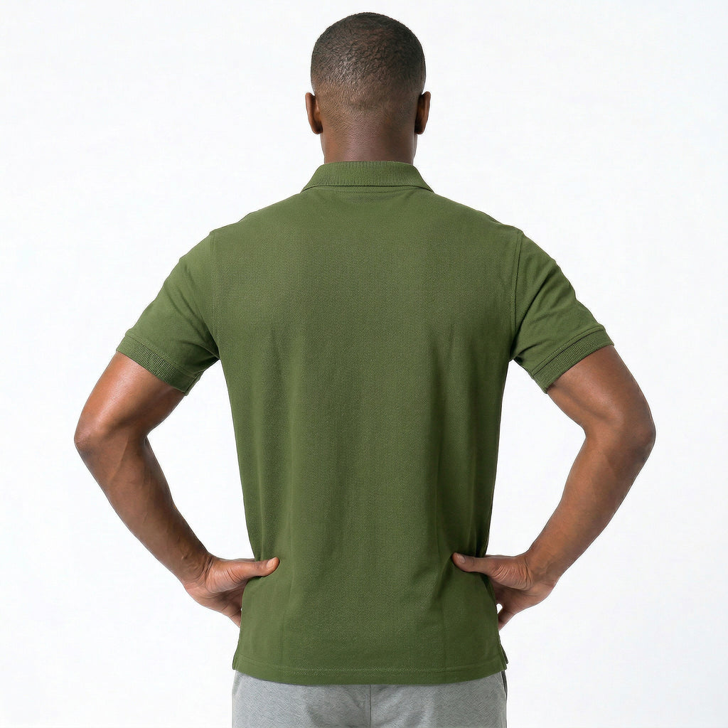 Polo Casual Gola com Zíper