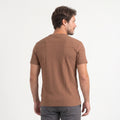 Camiseta Texturizada com Gola V Transpassada