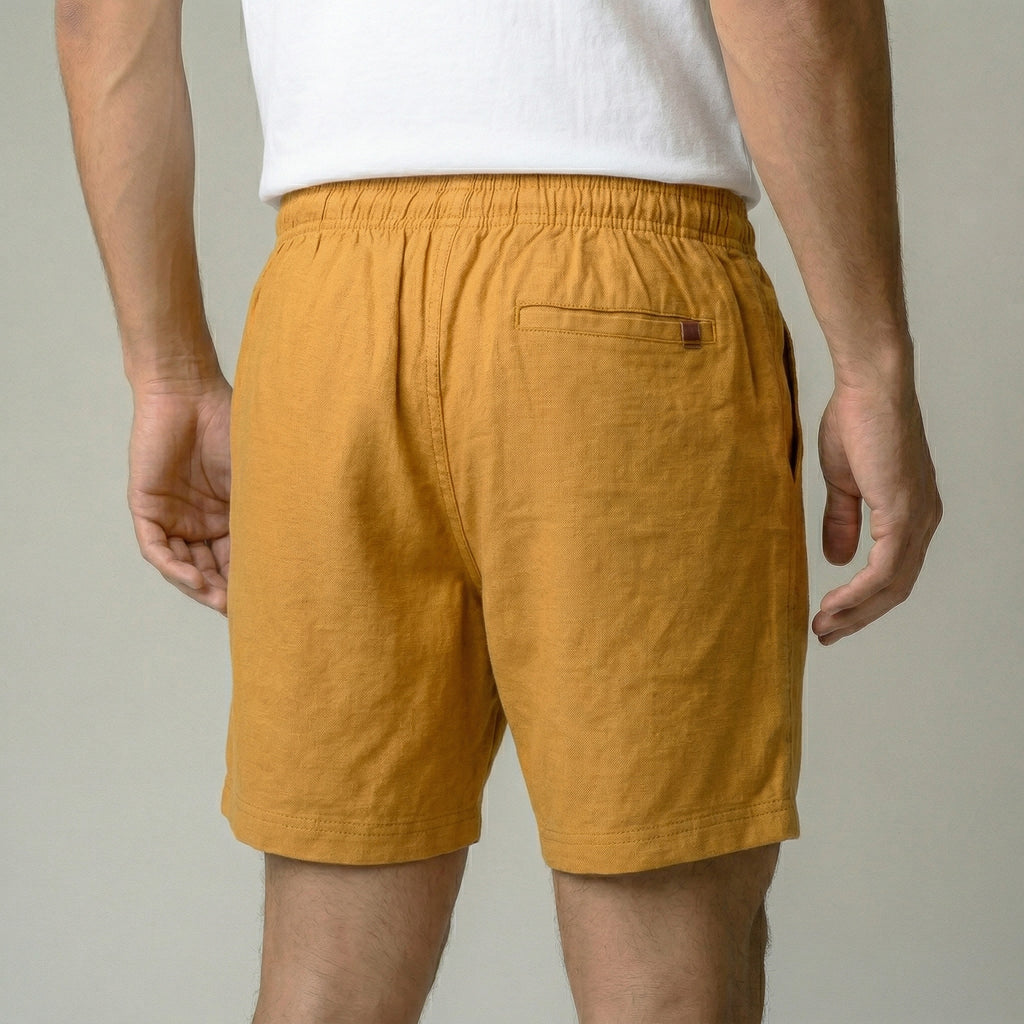Short Elástico com Linho