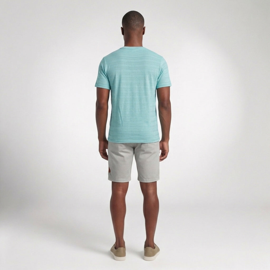 Camiseta Casual Texturizada com Linho