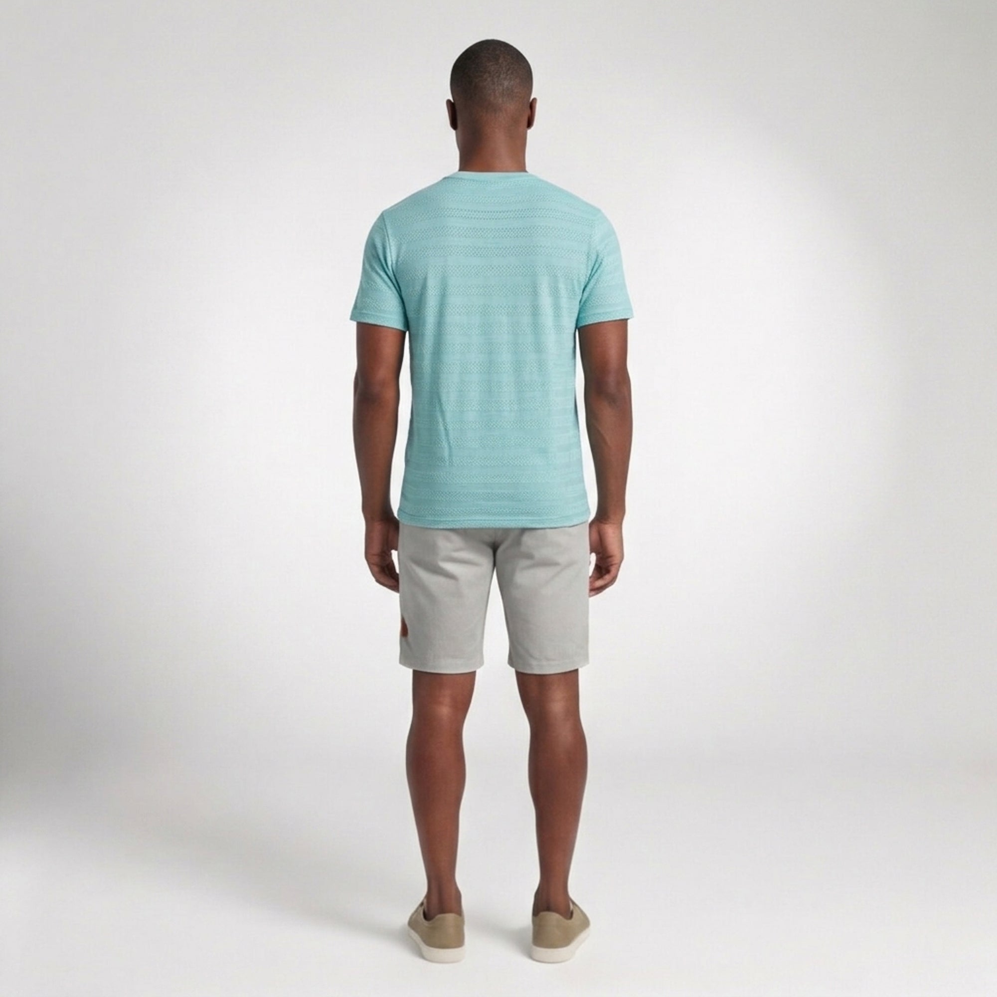 Camiseta Casual Texturizada com Linho