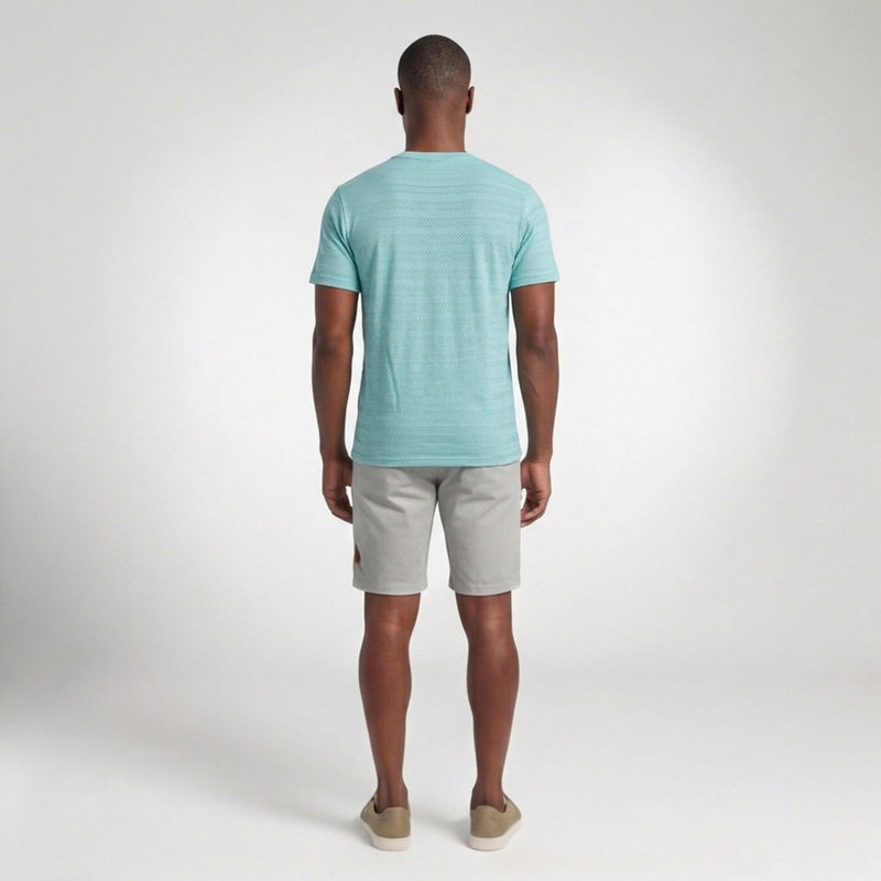 Camiseta Casual Texturizada com Linho
