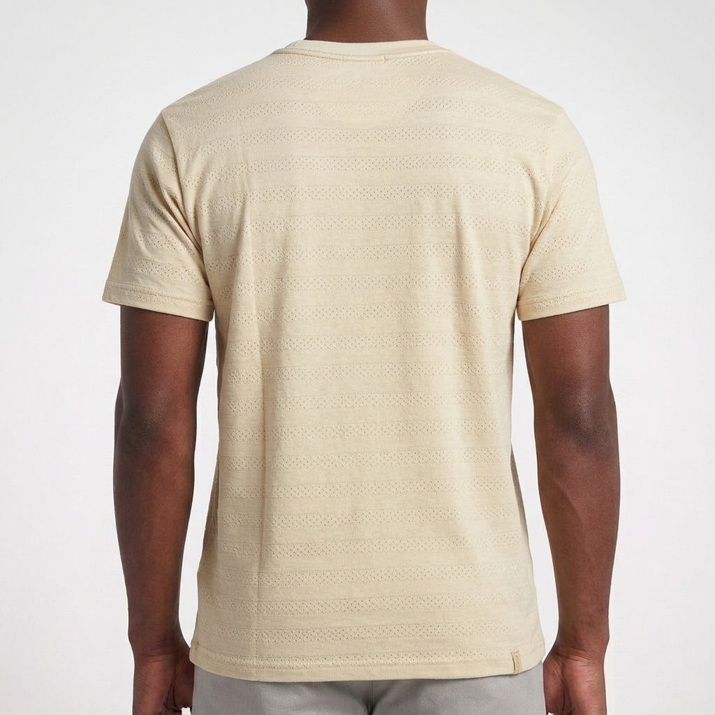 Camiseta Casual Texturizada com Linho