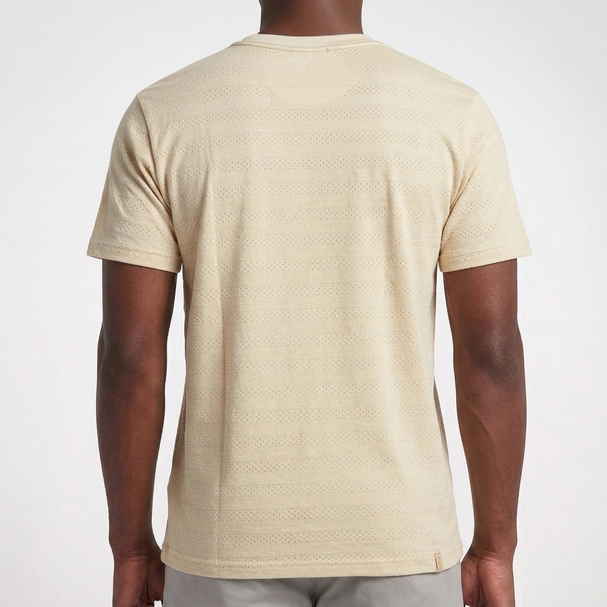 Camiseta Casual Texturizada com Linho