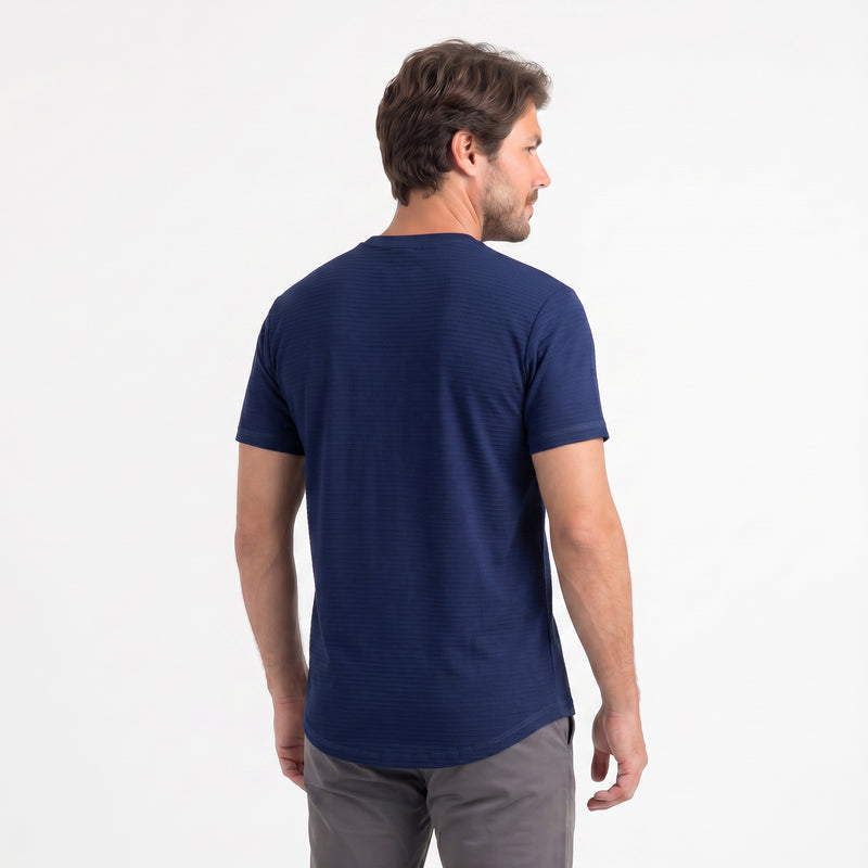 Camiseta Casual Gola Olímpica Dupla