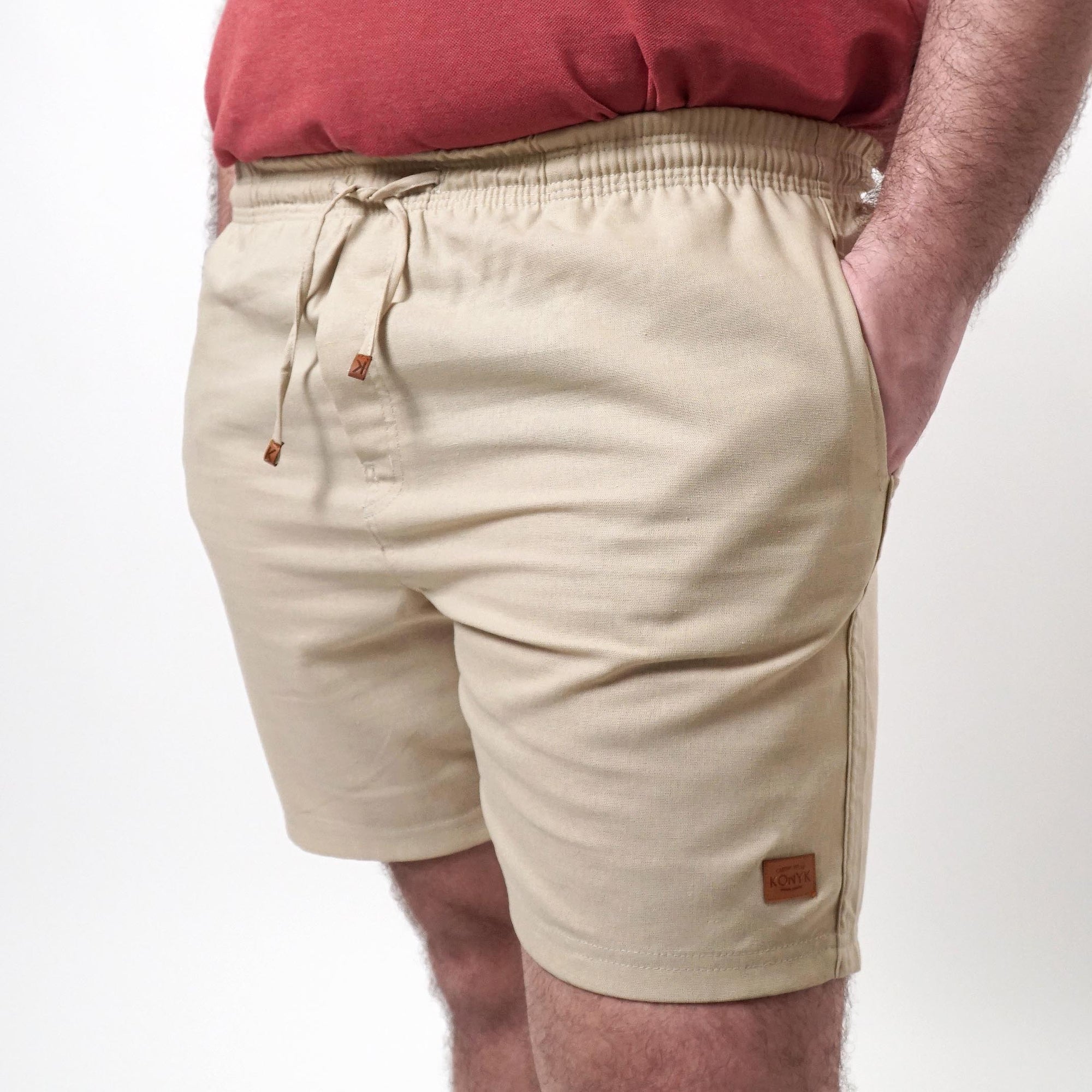 Short Masculino em Linho Liso My Size