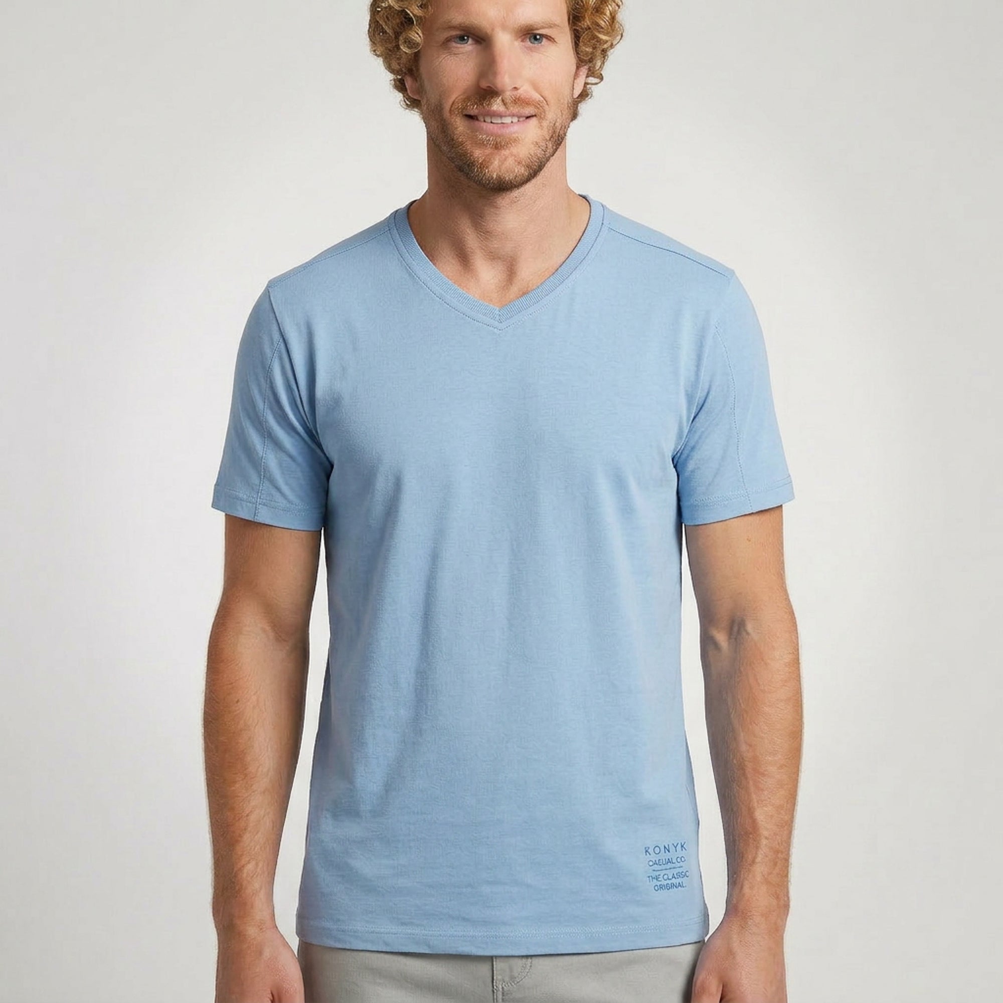 Camisa Casual com Gola V