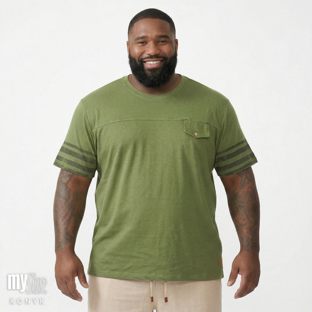 Camiseta Casual com Recorte e Lapela - My Size