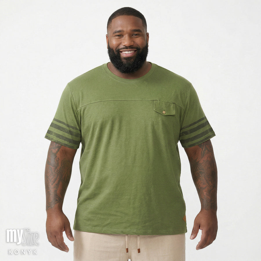 Camiseta Casual com Recorte e Lapela - My Size