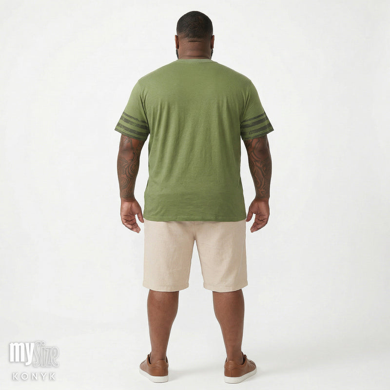 Camiseta Casual com Recorte e Lapela - My Size
