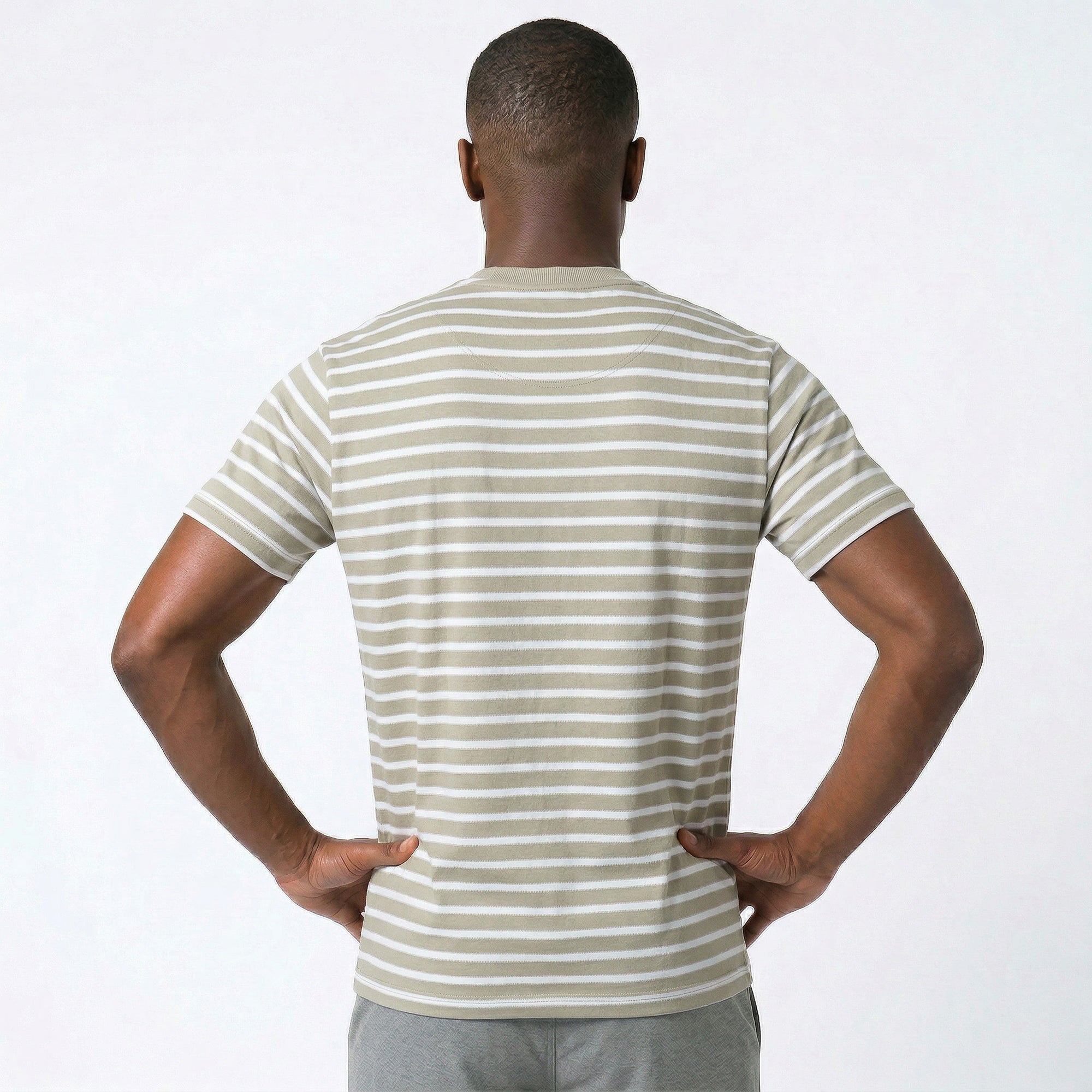 Camiseta Listrada Gola Transpassada