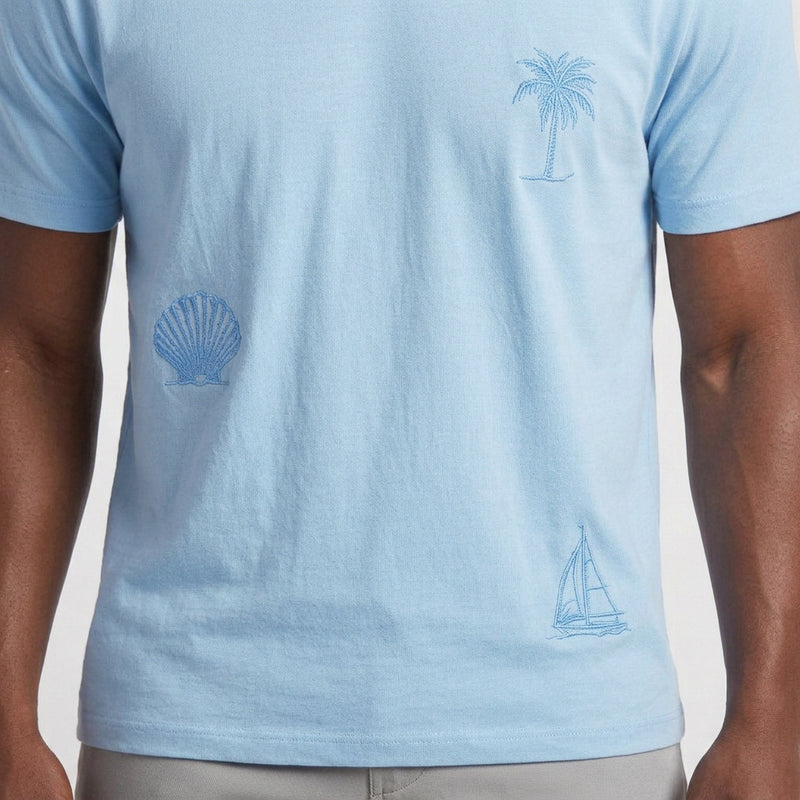 Camiseta Casual Bordada