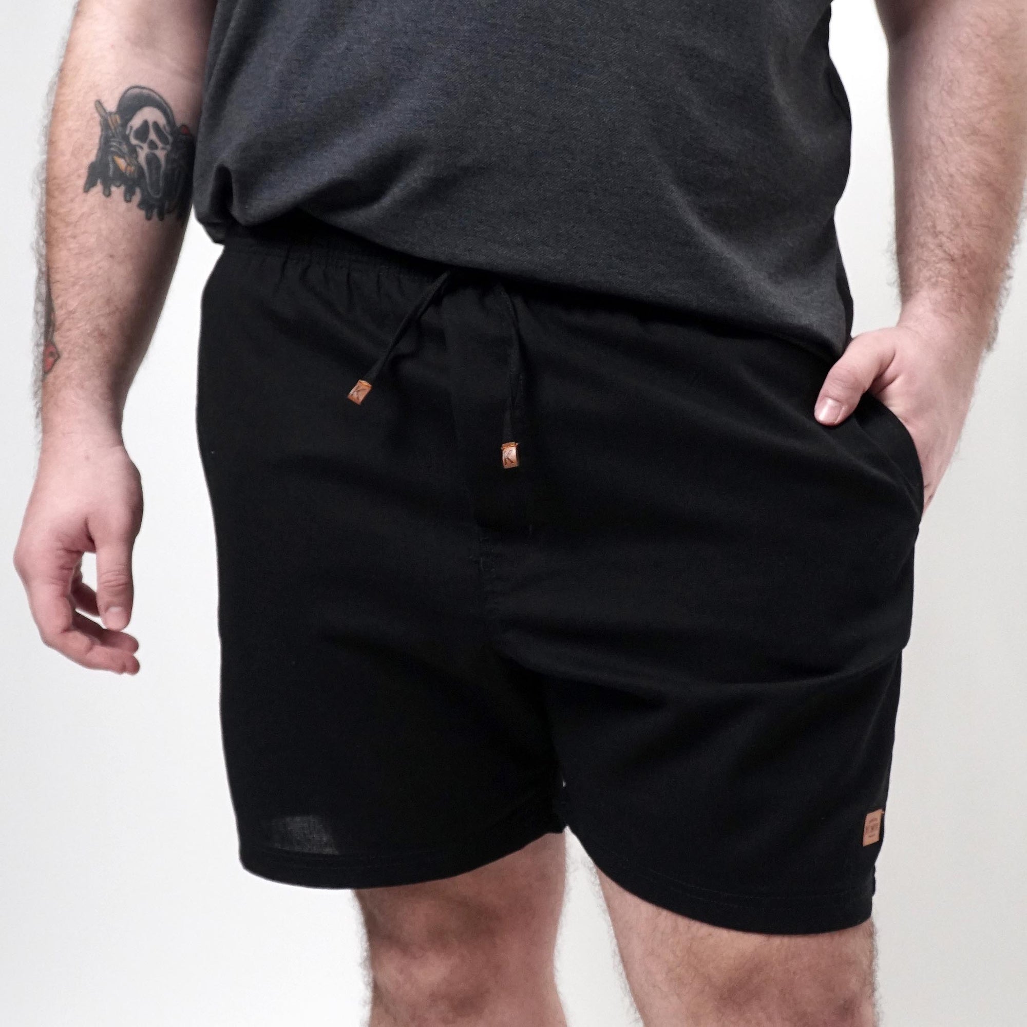 Short Masculino em Linho Liso My Size