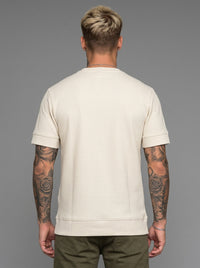 Camiseta Malha com Bainha Larga – Off White