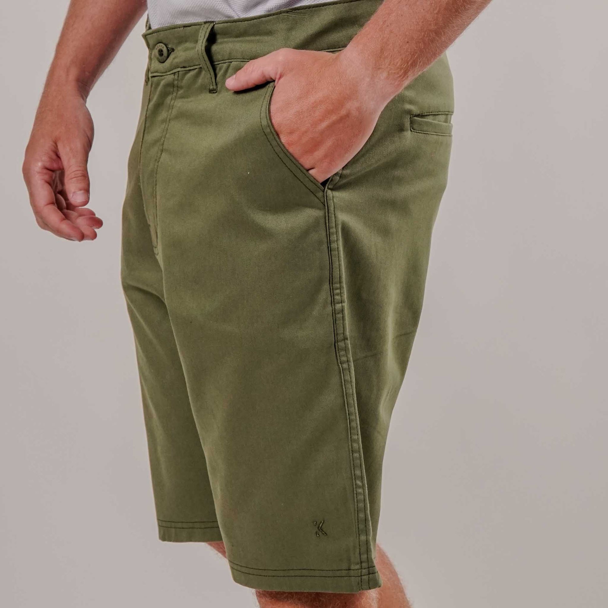 Bermuda de Algodão Casual Cós