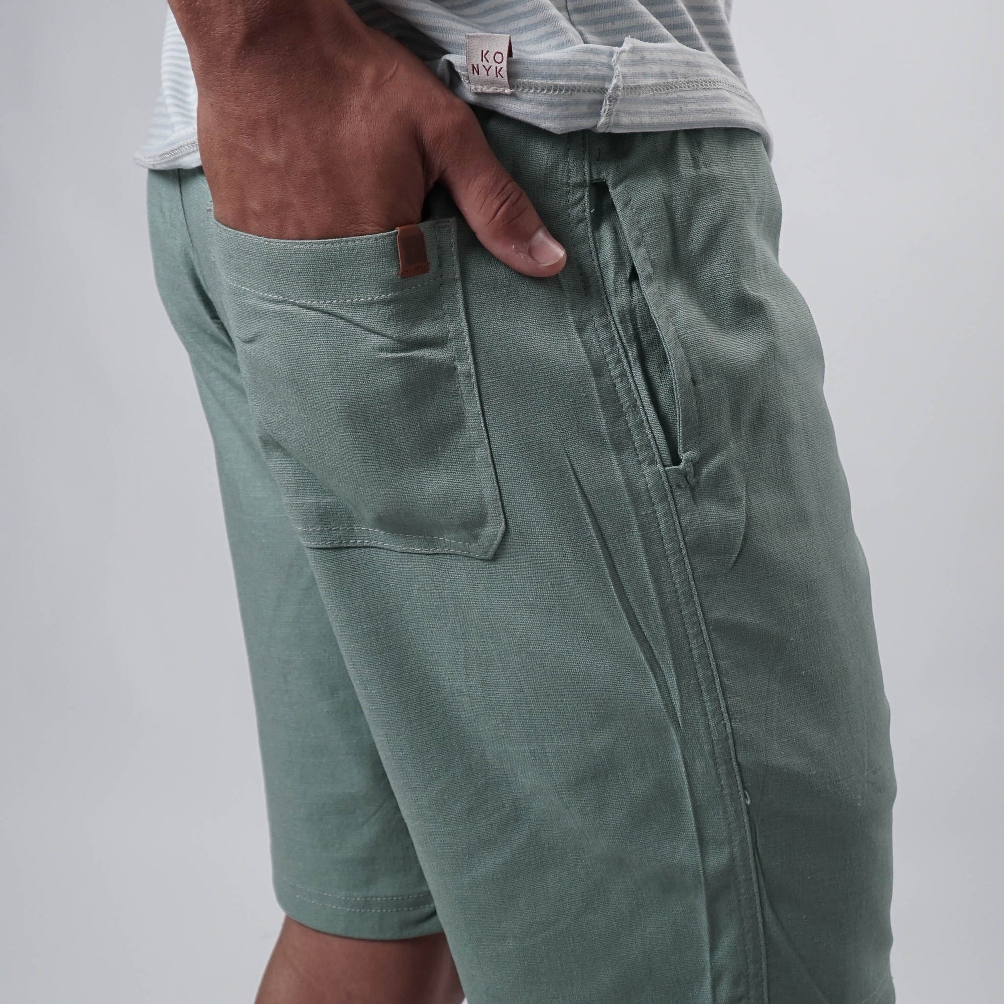 Bermuda Casual Elástico com Linho