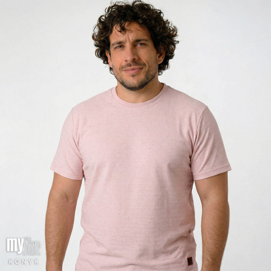 Camiseta Casual Malha com Linho