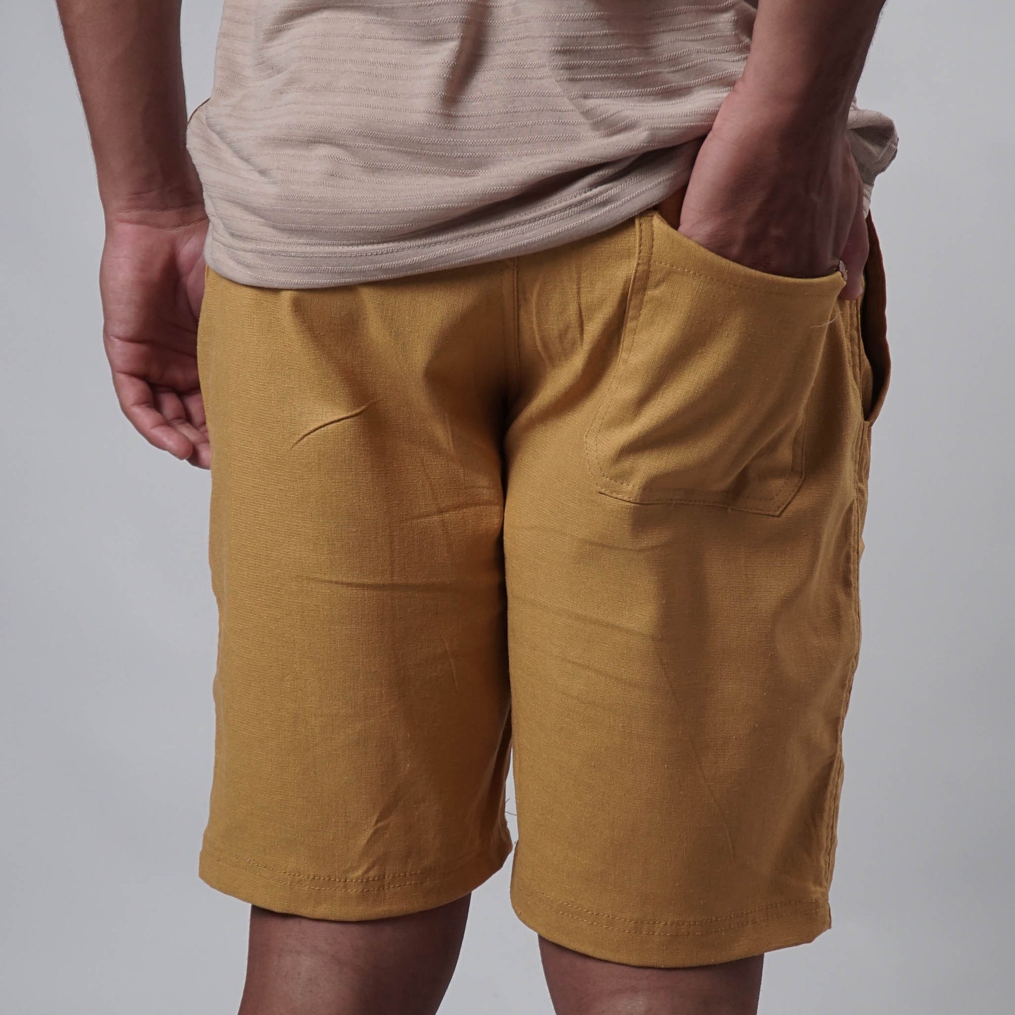 Bermuda Casual Elástico com Linho