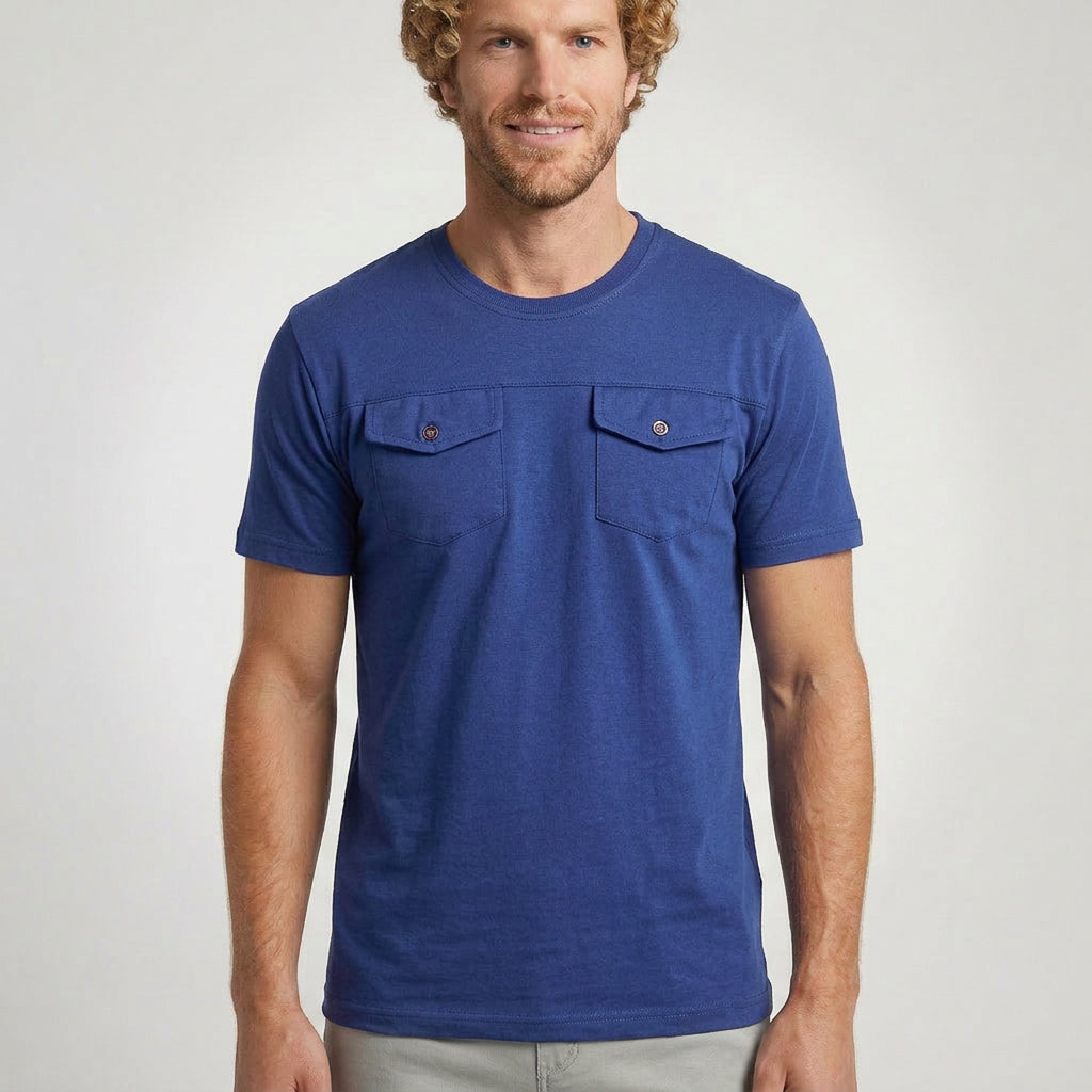 Camiseta Masculina com Bolsos